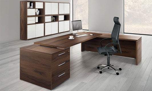 Bureau d’Angle Professionnel – Espace, Style et Rangement Réunis